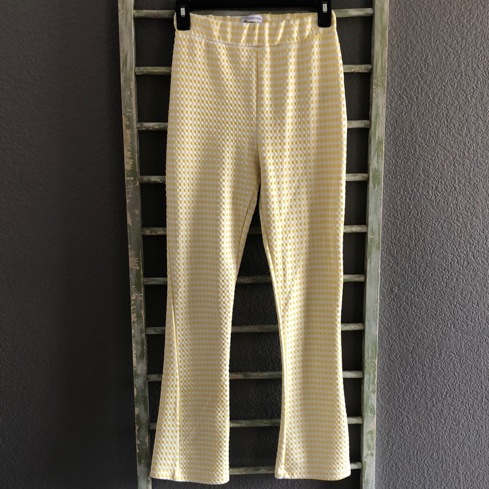 Checkered flared pants